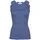 Rosemunde Spitzentop Babette Silk Top mit Seide Vintage-Spitzenbesatz, mit Rundhalsausschnitt, hoher Seidenanteil blau XL (44)