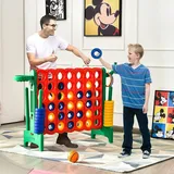 Costway Riesiges 4 Gewinnt Spielset mit Basketballkorb und Wurfspiel