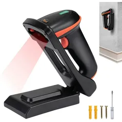 Tera Barcode Scanner 1D 2D QR Kabellos 2,4 GHz USB Handscanner, D5100-CR  1 Stück