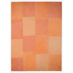 Teppich KAYOOM "Lyrical 110", bunt (multi, orange), B:120cm H:13mm L:170cm, Baumwolle, Teppiche, Handgefertigt, hochwertig verarbeitetes Unikat im Antik-Design