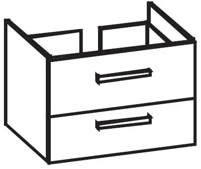 Artiqua 414 Waschtischunterschrank für Venticello 412465, 412467 Castello Eiche quer NB, 414-WU2L-V1 414-WU2L-V121-7134-426
