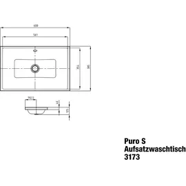 Kaldewei Puro Aufsatzwaschtisch 60 x 38,5 cm (908906003030)