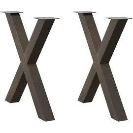 vidaXL Esstischbeine X-Form 2 Stk 80 x 72-73 cm