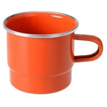 Gräwe Stapelbecher emailliert 8 cm rot-orange, 300 ml Inhalt