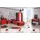 Aileenstore Jugendzimmer-Set Rio, (5-tlg., 5 teilig), Komplettset 5 teilig mit Autobett Rio, LED, Spoiler, Softclose rot