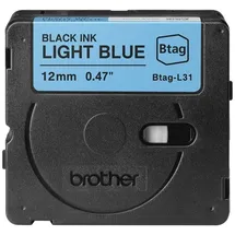 Brother Btag-L31 12mm x 4m schwarz auf hellblau nicht laminiert
