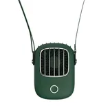 Wiederaufladbarer, Tragbarer Nackenventilator Mit Usb-anschluss Für Outdoor-sportarten – Grüner Luftkühler