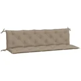 vidaXL Bankauflage 180 x 50 x 7 cm taupe 2 St.