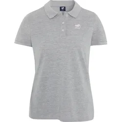 Poloshirt mit Label-Stickerei grau XS