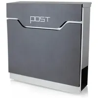 BITUXX Design Briefkasten MS-16441 Anthrazit inkl. Zeitungsfach