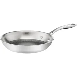 Bratpfanne TEFAL "Eternal Mesh", silber (edelstahlfarben), Ø:28cm, Pfannen, Triply3-Schicht-Material, Mesh-Beschichtung, alle Herdarten, Induktion