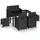 vidaXL Garten-Essgruppe mit Auflagen Polyrattan 6-tlg. schwarz