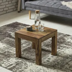 FineBuy Couchtisch Massiv-Holz 45cm Wohnzimmertisch Landhaus Beistelltisch natur