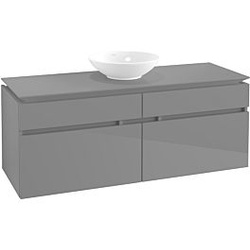 Villeroy & Boch Legato Waschtischunterschrank B61200FP 140x55x50cm, Glossy Grey