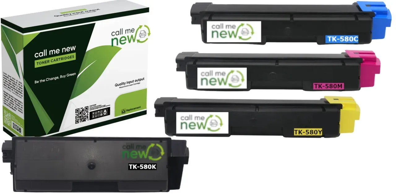 4x Callmenew Toner für Kyocera TK-580 CMYK Ecosys P 6021 FS-C 5150