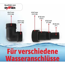 Grafner Tauchpumpe Flachsaugerpumpe 400 Watt 7000 l/h