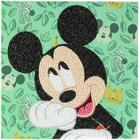Craft Buddy Happy Mickey, 18x18cm Crystal Art Card