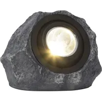 StarTrading Star Trading Solardekoration Rocky, Strahler, Stein, Grau, LED