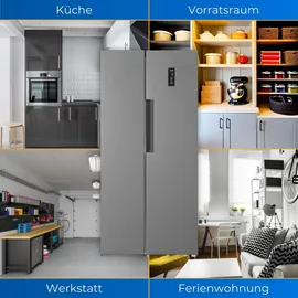 Exquisit SBS450-360E Side-by-Side (444 l, 1789 mm hoch, Anthrazit)
