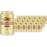 Kirin Ichiban Beer Package, Japanese premium beer, brewed using the first press method, canned beer with 5% alcohol content, disposable (24 x 330ml)