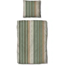 Traumschlaf Mountain Stripe Forest Grün/Grau 200 x 220 cm + 2 x 80 x 80 cm