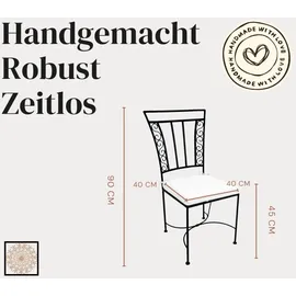 Marrakesch Orient & Mediterran Interior Ronda Gartenstuhl 40 x 40 x 90 cm schwarz 2 St.