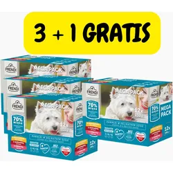 Frendi-Beutel für Hunde (Huhn/Rindfleisch/Kalbfleisch) 48x100g