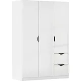 Freiham 136 x 197 x 54 cm weiß Hochglanz mit Schubkästen