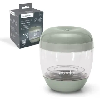 Nuvita 1556 | MellyPlus Tragbarer UV Sterilisator für Baby-Flaschen, Schnuller und Brustwarzenschutz,| tötet 99% der Keime | BPA-frei | Salbei Grün