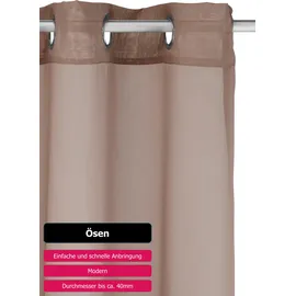 OTTO home Gardine OTTO HOME "XANA" Gr. 2, grau (taupe), B:145cm H:175cm, Voile, Polyester, Gardinen, Gardine, Bestseller, einfarbig, 1 bzw. 2er Set, pflegeleicht, Bestseller