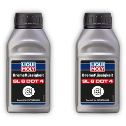 2x 250ml LIQUI MOLY 21166 Bremsflüssigkeit SL6 DOT 4 Bremse Flüssigkeit Brake
