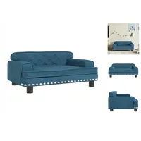 vidaXL Kindersofa Blau 70x45x30 cm Samt