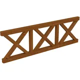 SKANHOLZ Brüstung Andreaskreuz 270 x 84 cm Holz Nussbaum