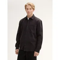 Tom Tailor Relaxed Garment Dye Langarmhemd Coal Grey XL