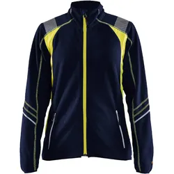 Damen Microfleecejacke "4973" - S - marine/gelb