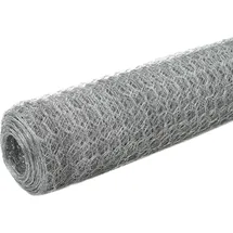 vidaXL Drahtzaun 250 x 150 cm Silber/Stahl