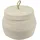 HMF Aufbewahrungskorb Badezimmer rund Korb mit Deckel aus Baumwolle hoch 25,5 x 19 cm creme