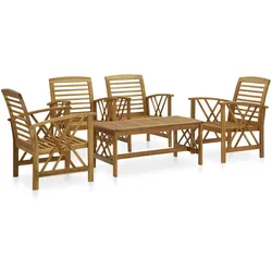 vidaXL 5-tlg. Garten-Lounge-Set Massivholz Akazie