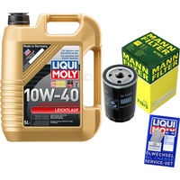 Filter Set Inspektionspaket 5 Liter Motoröl Leichtlauf 10W-40 MANN-FILTER Ölfilter