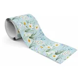 Muralo Tapetenbordüre Zarte weiße Blumen 10 cm 300 cm 300 g