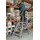Euroline Mobile Podesttreppe 3 Stufen  Grau Aluminium