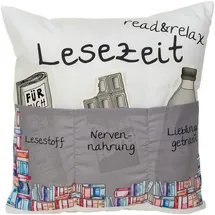Hergo Creation Lesekissen 60 x 40 cm Grau