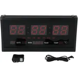 Moderne Digitale Led-wanduhr Mit Datumsanzeige – Für Wohnzimmer, Schlafzimmer, Büro – 110–220 V Netzteil, Us-stecker