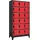 vidaXL Schließfachschrank Stahl 90x40x180 cm Anthrazit/Rot