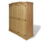 vidaXL Kleiderschrank Mexiko-Stil Kiefernholz 3 Türen