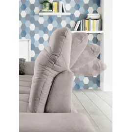 Set One by Musterring Wohnlandschaft "SO 4100 komfortable Federkernunterfederung, inkl. Kopfteilverstellung", grau (elefant 07), B:365cm H:80cm T:225cm, SET ONE BY MUSTERRING, Sofas, Wohnlandschaft, wahlweise Bettfunktion und Sitztiefenverstellung, U-Form