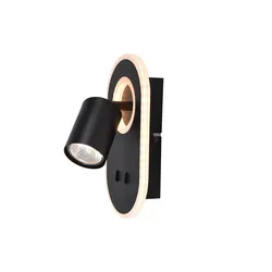 BRILLIANT Wandstrahler "Kimon", schwarz, H: 22cm, Lampen, LED Wandspot, Wandlampe