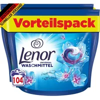 Lenor Waschmittel PODS All-In-1, 104 Waschladungen, Universal Aprilfrisch, 3-Mal