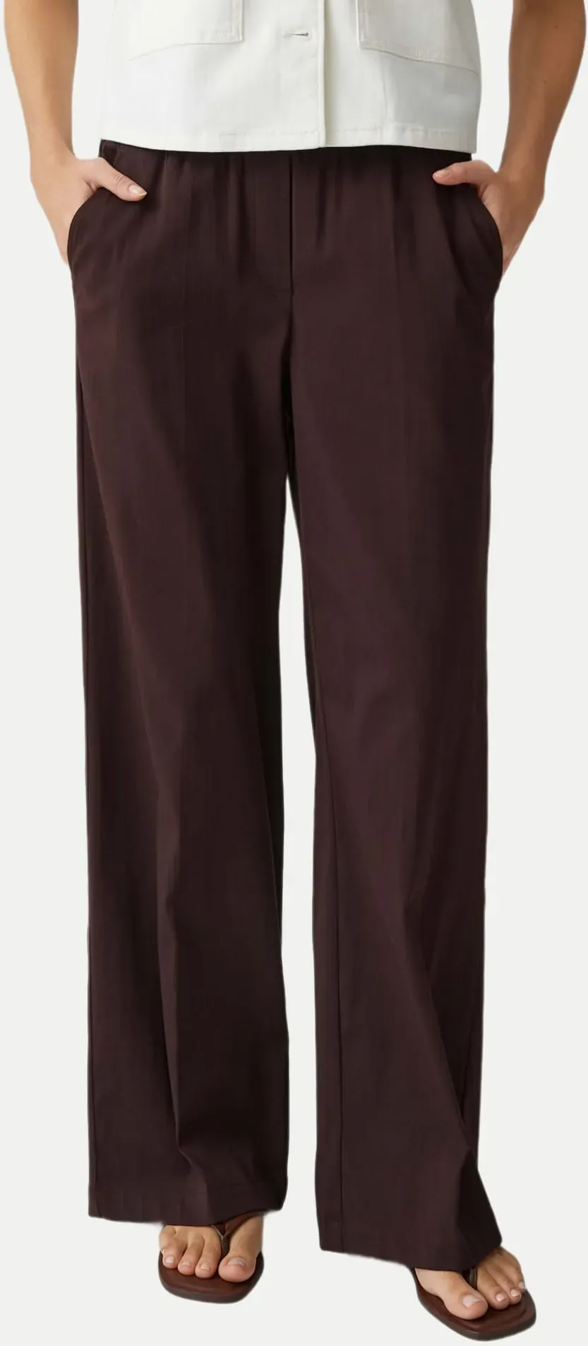 Wide Leg Hose Mucia base Braun 38