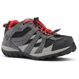 Columbia Redmond WP wasserdichte Wanderschuhe für Kinder, Schwarz (Black x Flame C), 25 EU